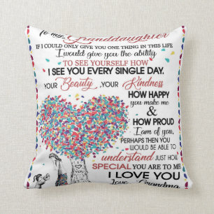 Coussin Lettre personnalisée à ma petite-fille