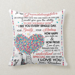 Coussin Lettre Personnalisée À Ma Petite-Fille De Gran