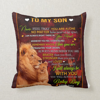Coussin Lettre Personnalisée À Mon Fils Amour De Papa Lion