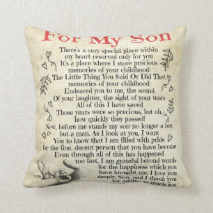 Coussin Lettre Personnalisée À Mon Fils, Fils Birthday Gi