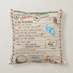 Coussin Lettre personnalisée à mon petit-fils de grand-pèr