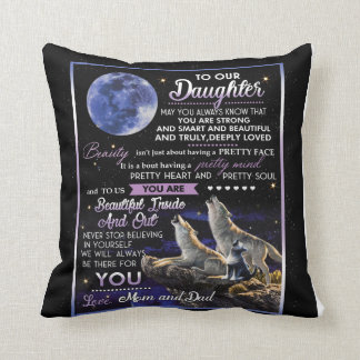 Coussin Lettre personnalisée à notre fille
