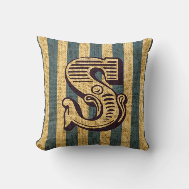 Coussin Lettre S vintage de cirque (Recto)