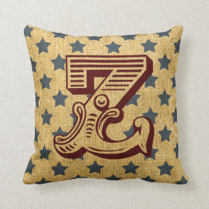 Coussin Lettre vintage Z de cirque