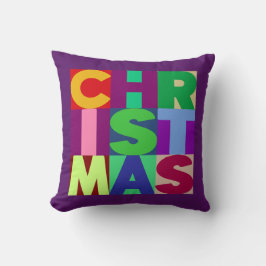 Coussin Lettres colorées de Noël Carré