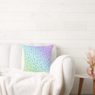 Coussin lettres de couleur brillante