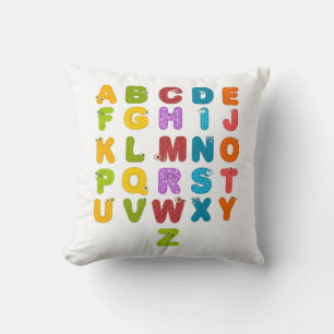 Coussin Lettres Mignonnes Alphabet Amusant d'Apprentissage