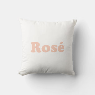 Coussin Lettres Roses "Roses" rose pâle blanc