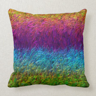 Coussin Lever de soleil abstrait sur le lac