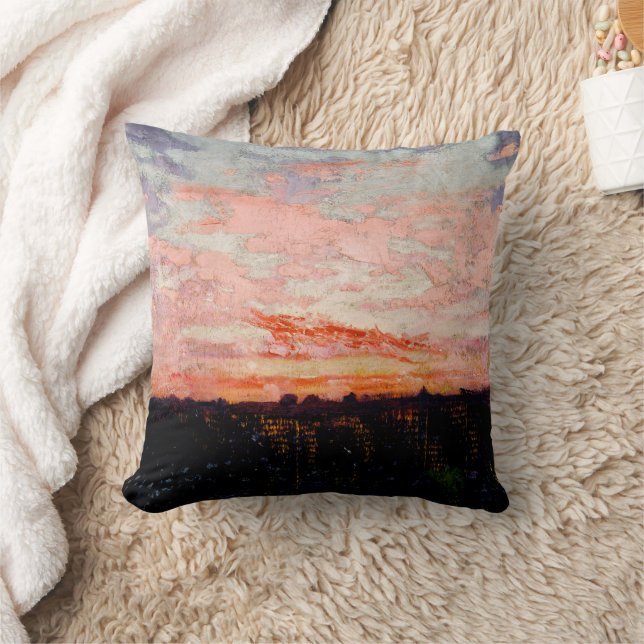 Coussin Lever du soleil ou coucher du soleil par Abbott Ha (Couverture)