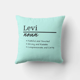 Coussin Levi, Garçon Nom Personnalisé Définition