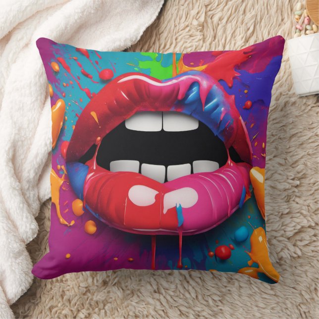 Coussin Lèvres 3D - (Couverture)