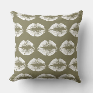 Coussin Lèvres blanches #23