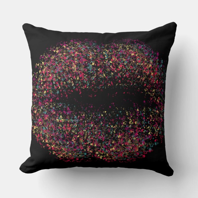 Coussin Lèvres d'art Abstrait modernes #7 (Recto)