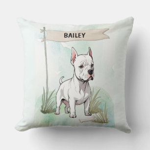 Coussin Lévrier Italien Aquarelle Chien Personnalisé