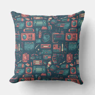 Coussin L'explosion du passé : la technologie des années 8