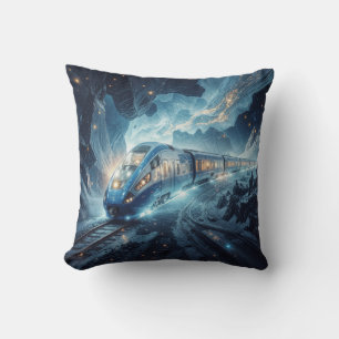Coussin L'Express Cosmique : Train Futuriste à Travers la