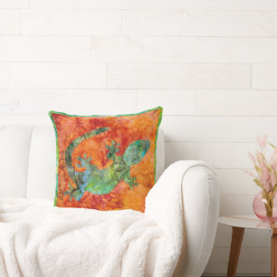 Coussin Lézard de batik