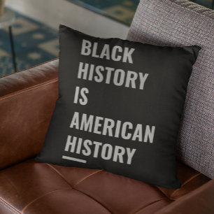Coussin L'histoire noire est l'histoire américaine - Décla