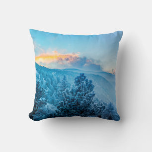 Coussin L'Hiver Dans Les Montagnes Jetez L'Oreiller