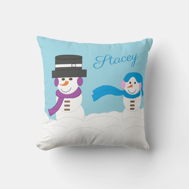 Coussin L'hiver est neige : (Recto)