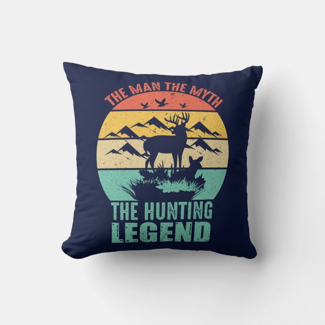 Coussin L'Homme - Le Mythe - La Légende de la chasse (Recto)