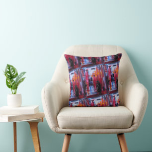 Coussin L'Horizon du Samouraï Peinture par Alfred Fox