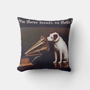 Coussin L'humour de son maître pour chien de voix