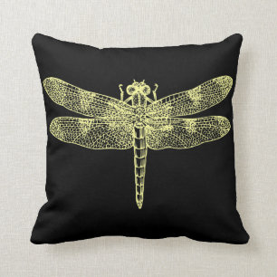 Coussin Libellule jaune
