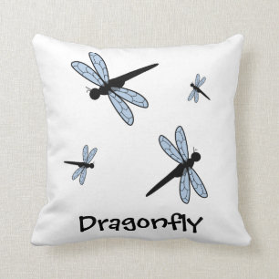 Coussin Libellule mignonne de vecteur