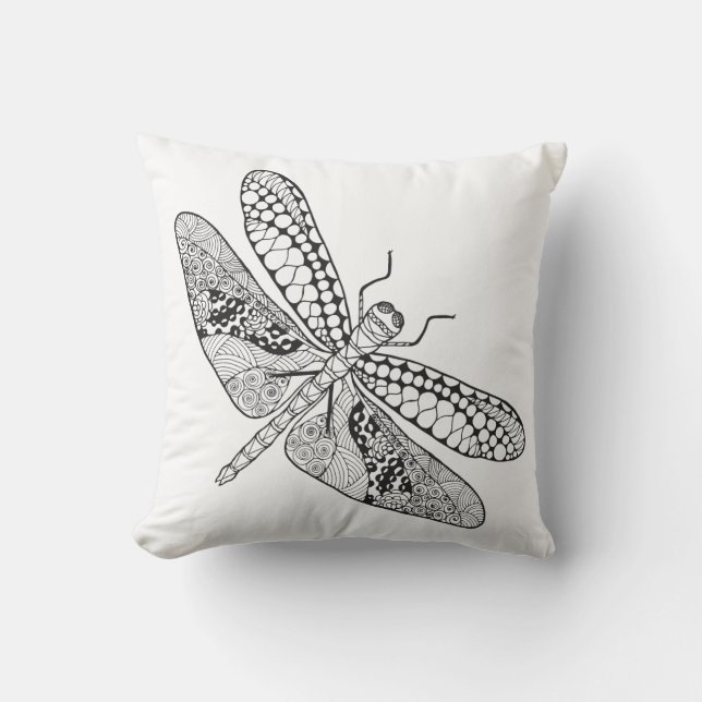 Coussin Libellule Zendoodle (Recto)