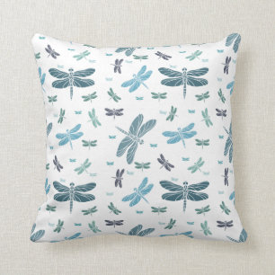 Coussin Libellules bleues