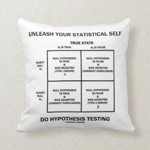 Coussin Libérez vos tests d'auto-hypothèse statistique