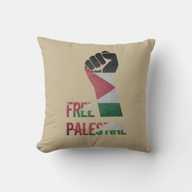 Coussin liberté de la palestine libre pour la palestine (Recto)