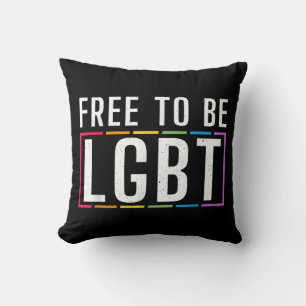 Coussin Libre d'être LGBT Bisexual Lesbian Gay pride