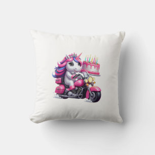 Coussin Licorne à moto garçons femmes enfants adultes