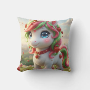 Coussin licorne fraise