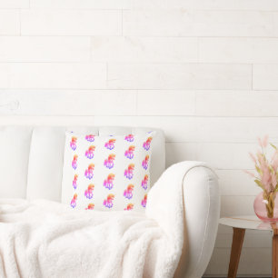 Coussin Licorne Néon