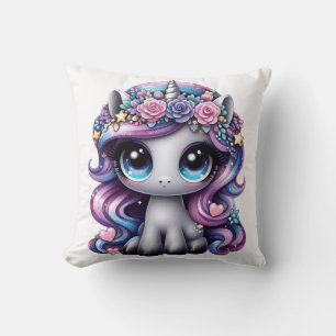 Coussin licorne poney pailleté Y2K