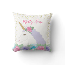 Licorne rose et or