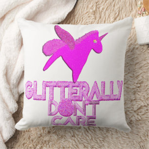 Coussin Licorne scintillante pégase paillettes s'en fiche