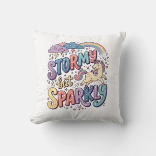 Coussin Licorne Tempête mais Étincelante Fantaisiste Merch