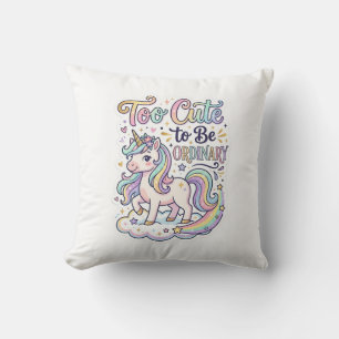 Coussin Licorne Trop Mignonne pour être Ordinaire Vecteur 