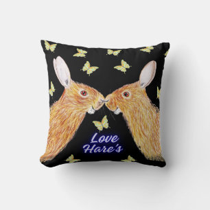 Coussin Lièvre d'amour