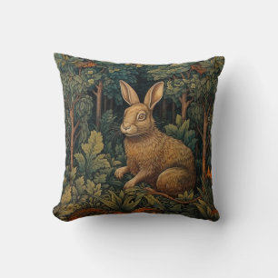 Coussin Lièvre Dans La Forêt, William Morris,