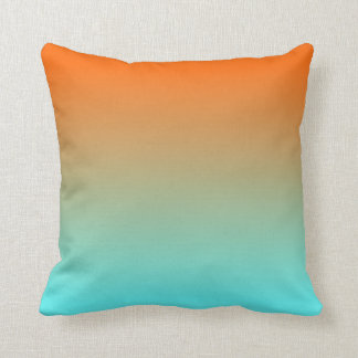 Coussin Light Aqua Orange Ombre