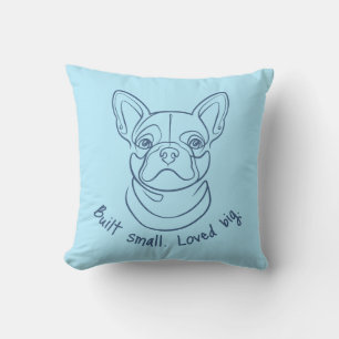 Coussin Ligne artistique Bouledogue français. Construit pe