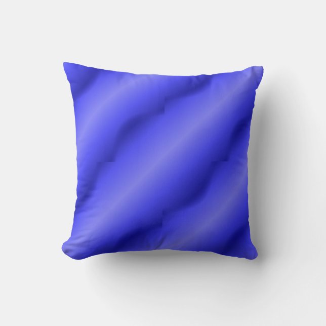 Coussin Ligne Bleue Mince - Designs Uniques (Recto)