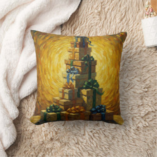 Coussin Ligne de Noël sensuelle à la Van Gogh