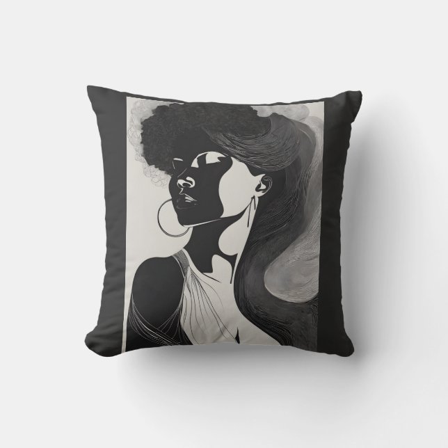 Coussin Ligne féminine (Recto)